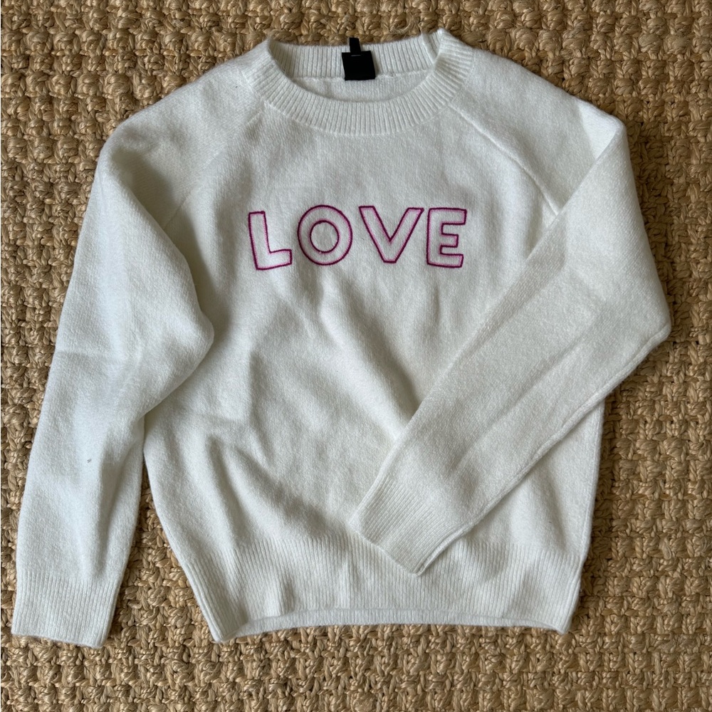 Bobeau LOVE sweater, size L